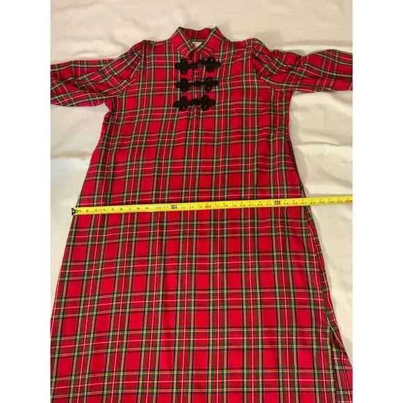 HOUSE OF MBR RED TARTAN BOUVIER LONG $385 NWT SIZE XL - Picture 14 of 14